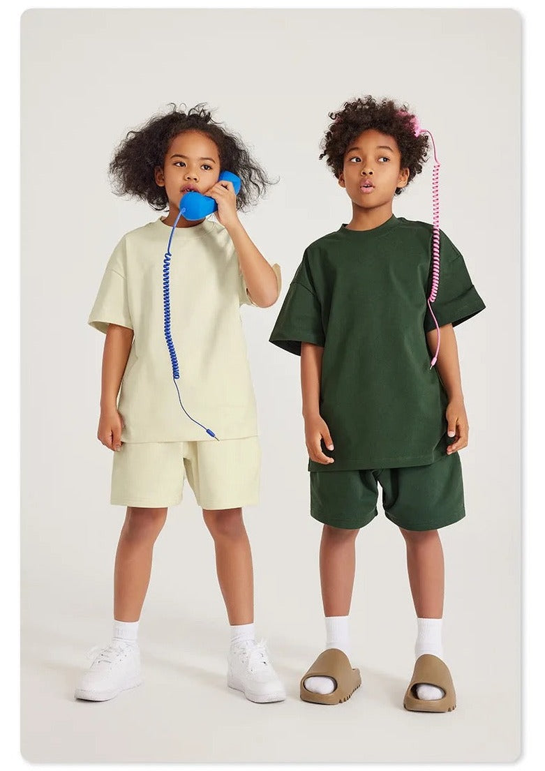 Minimal Sweat Shirt + Short Set - Kid Sweat Sets - Tokemates