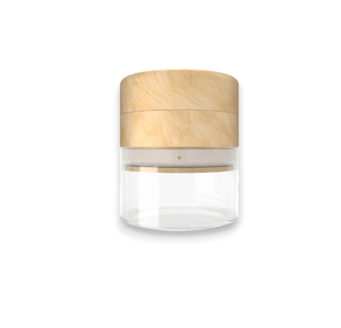 TM Wood Grinder + Glass Storage Jar - Tokemates