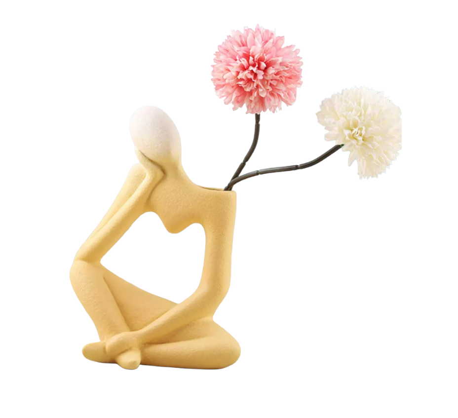 Human Thinker Decorative Vase-  Fine Art Decor - Tokemates